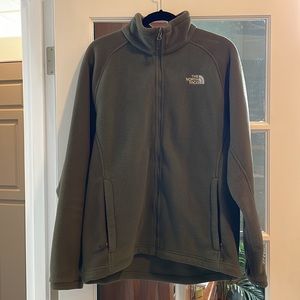The North Face green fleece jacket